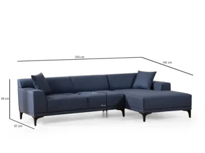 Detail produktu Rohová sedacia súprava / Rohová pohovka Petra R Corner - Blue