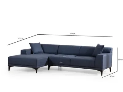 Detail produktu Rohová sedacia súprava / Rohová pohovka Petra L Corner - Blue
