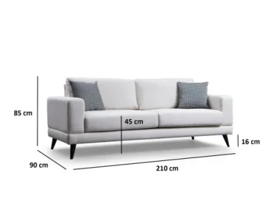 Detail produktu Trojmiestna rozkladacia pohovka Nordic 3 Seater - Beige