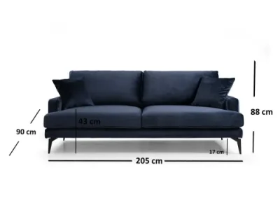 Detail produktu Trojmiestna pohovka Papira 3 Seater - Navy Blue