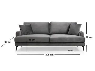 Detail produktu Trojmiestna pohovka Papira 3 Seater - Grey