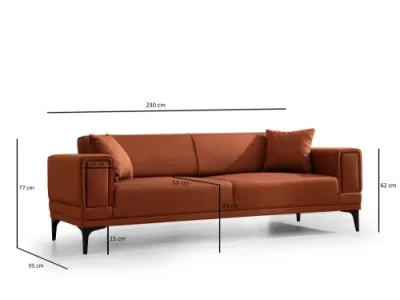 Detail produktu Trojmiestna rozkladacia pohovka Horizon - Tile Red