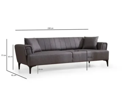 Detail produktu Trojmiestna rozkladacia pohovka Hamlet - Dark Grey