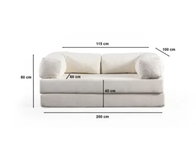 Detail produktu Dvojmiestna rozkladacia pohovka Via Con - White