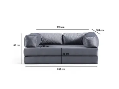 Detail produktu Dvojmiestna rozkladacia pohovka Via Con - Pale Grey