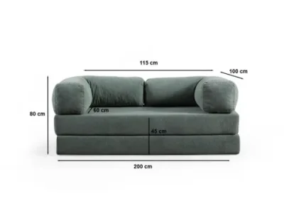 Detail produktu Dvojmiestna rozkladacia pohovka Via Con - Green