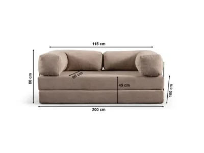 Detail produktu Dvojmiestna rozkladacia pohovka Via Con - Ecru