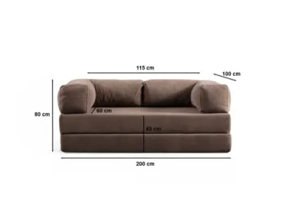 Detail produktu Dvojmiestna rozkladacia pohovka Via Con - Brown