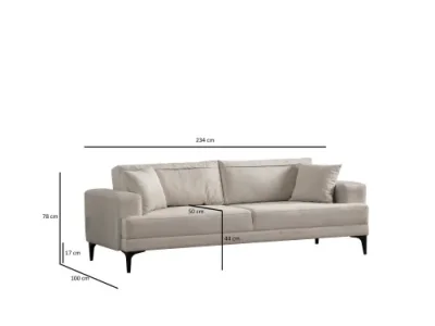 Detail produktu Trojmiestna pohovka Astana 3 Seater - Ecru