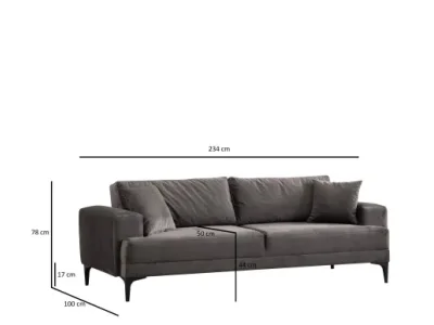 Detail produktu Trojmiestna pohovka Astana 3 Seater - Anthracite