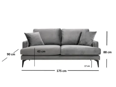 Detail produktu Dvojmiestna pohovka Papira 2 Seater - Grey