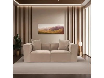 Dvojmiestna pohovka Sora 2 - Cappuccino