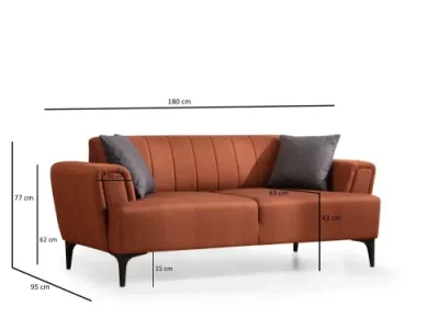 Detail produktu Dvojmiestna pohovka Hamlet - Tile Red