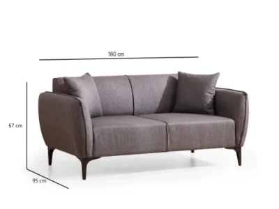 Detail produktu Dvojmiestna pohovka Belissimo - Dark Grey