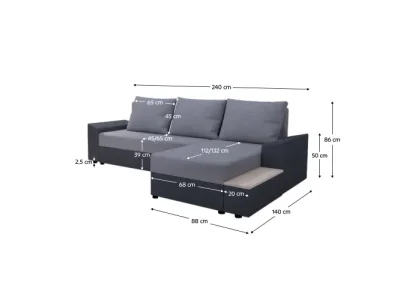 Detail produktu Rozkladacia sedacia súprava FERGUS Tempo Kondela