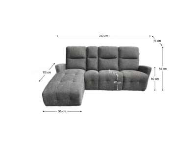 Detail produktu Polohovacia sedacia súprava TROJAN sivá Tempo Kondela