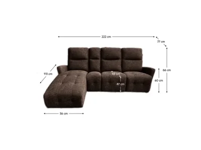 Detail produktu Polohovacia sedacia súprava TROJAN hnedá Tempo Kondela