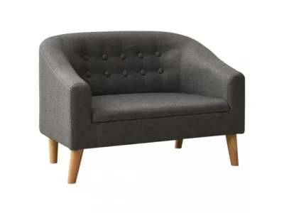 Detská sedačka sivá / kaučukovník Dekorhome