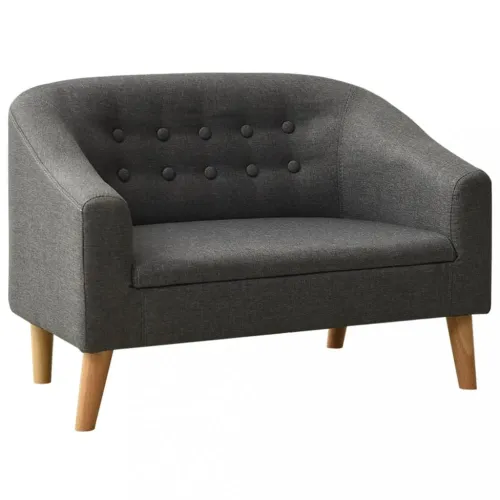 Detská sedačka sivá / kaučukovník Dekorhome