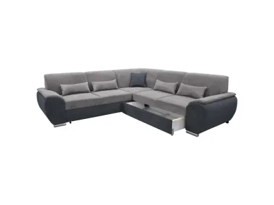 Detail produktu Sedacia súprava EMILY ROH rozkladacia sivá / tmavosivá Tempo Kondela