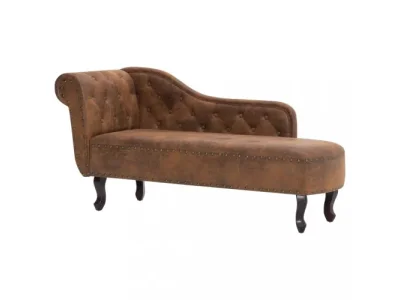 Detail produktu Leňoška hnedá umelá koža Dekorhome