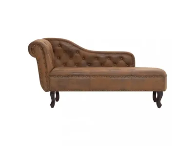 Detail produktu Leňoška hnedá umelá koža Dekorhome