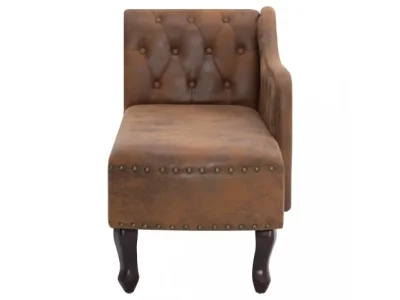 Detail produktu Leňoška hnedá umelá koža Dekorhome