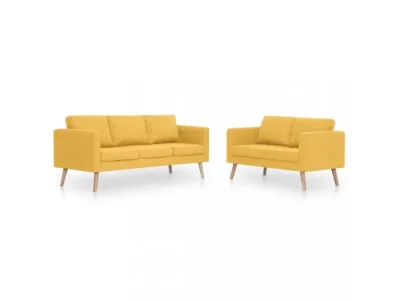 Sedacia súprava 2ks látka/drevo Dekorhome