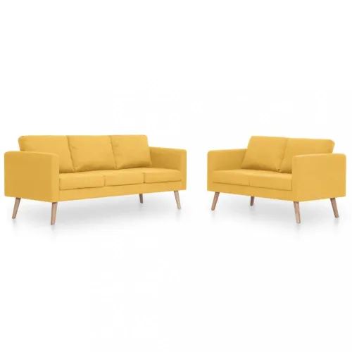 Sedacia súprava 2ks látka/drevo Dekorhome