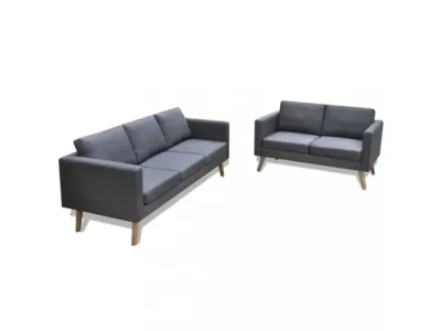 Detail produktu Sedacia súprava 2ks látka/drevo Dekorhome