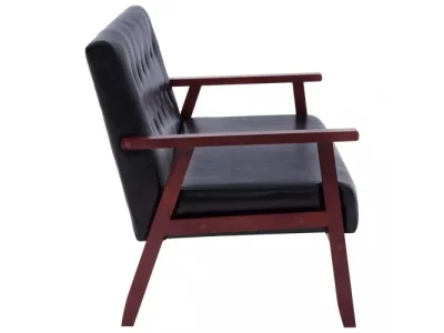 Detail produktu Trojmiestna pohovka čierna / hnedá Dekorhome