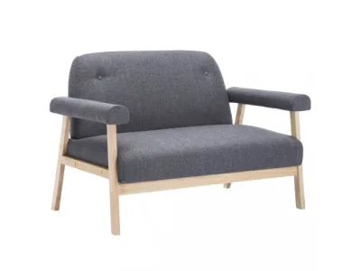 Pohovka 2-miestna látka / drevo Dekorhome