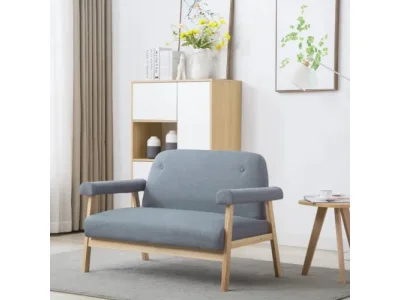 Detail produktu Pohovka 2-miestna látka / drevo Dekorhome