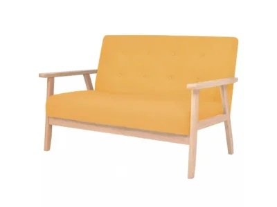 Dvojmiestna sedačka textil / drevo Dekorhome