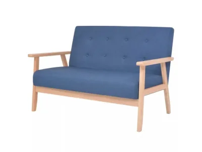 Dvojmiestna sedačka textil / drevo Dekorhome