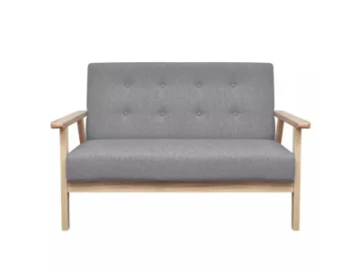 Detail produktu Dvojmiestna sedačka textil / drevo Dekorhome