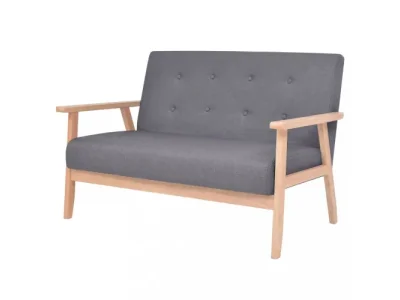 Dvojmiestna sedačka textil / drevo Dekorhome