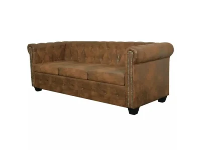 Detail produktu Chesterfield trojmiestna pohovka hnedá Dekorhome