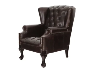 Detail produktu Kreslo Chesterfield Chester z pravej hovädzej kože Brown