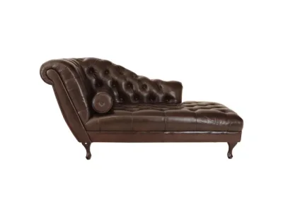 Detail produktu Leňoška Chesterfield Delano z pravej hovädzej kože Brown