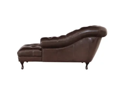 Detail produktu Leňoška Chesterfield Delano z pravej hovädzej kože Brown