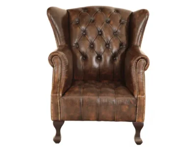 Kreslo Cardiff z pravej hovädzej kože Whisky