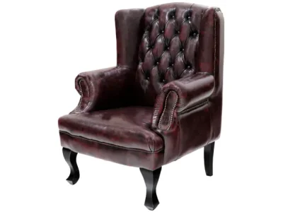 Detail produktu Kreslo Brusel  z pravej hovädzej kože New Red