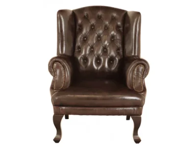 Detail produktu Kreslo Brusel  z pravej hovädzej kože Brown