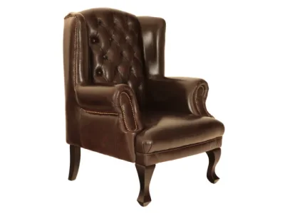 Kreslo Brusel  z pravej hovädzej kože Brown