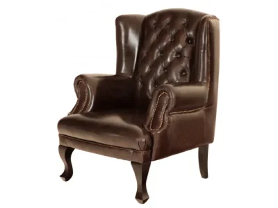 Detail produktu Kreslo Brusel  z pravej hovädzej kože Brown