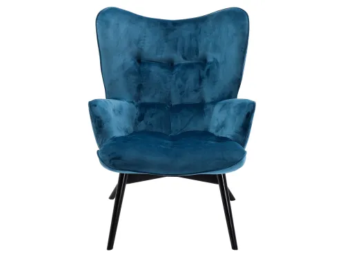 Black Vicky kreslo zamatové modro-zelené