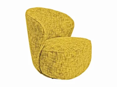 Ellie otočné kreslo žlté