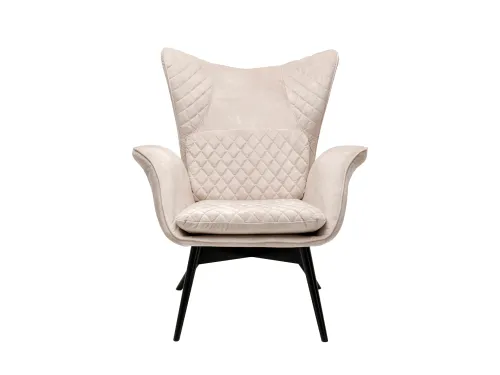 Tudor Velvet kreslo krémové