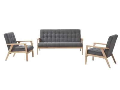 Detail produktu PETRONELA sedacia súprava 3 + 1 + 1, tmavošedá